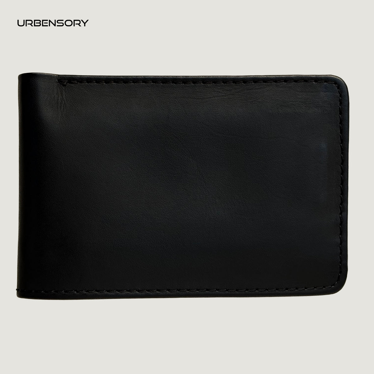 The Zero black wallet, back view