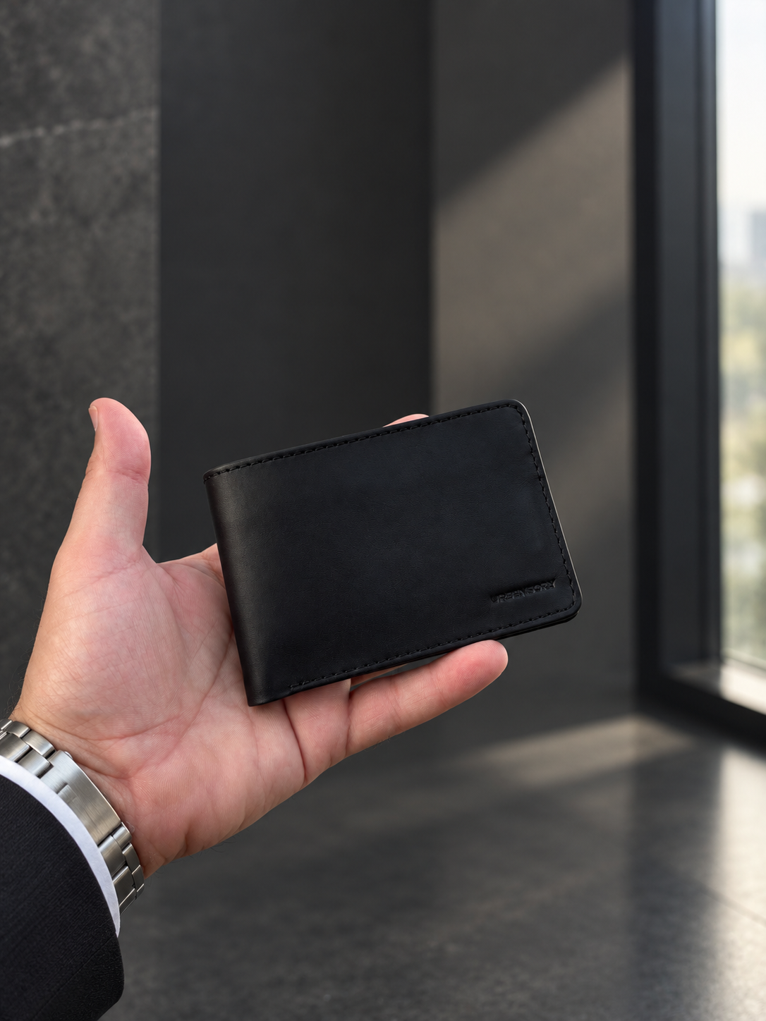 Open wallet showing card slots