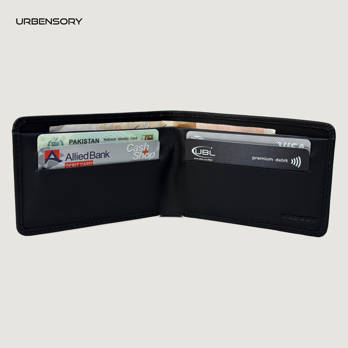 The Zero wallet holding cards and cash